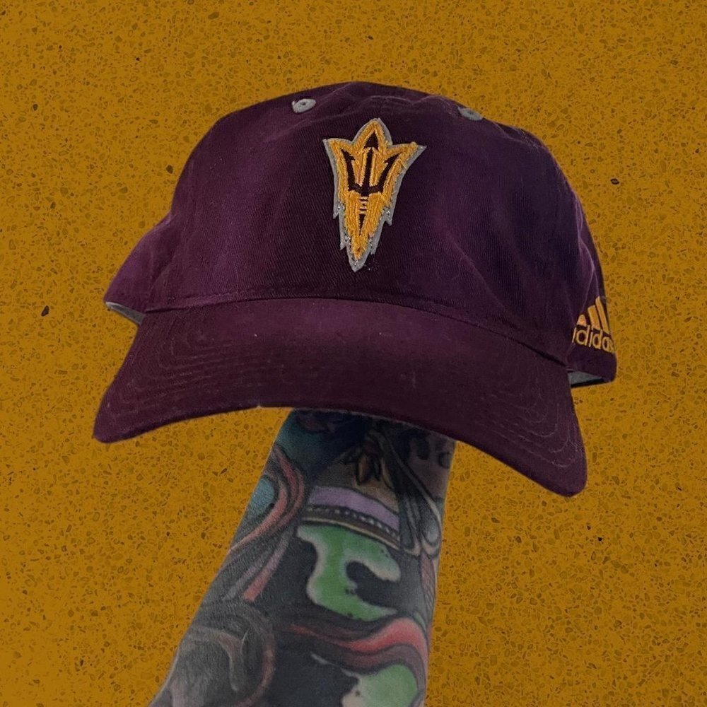Adidas college dad strap back hat Arizona state asu sun devils